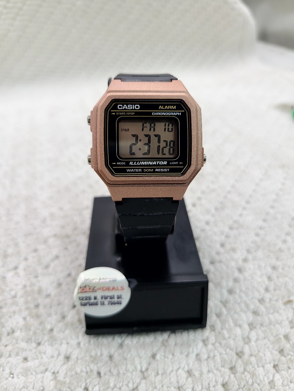 Casio Digital Illuminator Watch Rose Gold Black Casio Digital Illuminator Watch Rose Gold Black